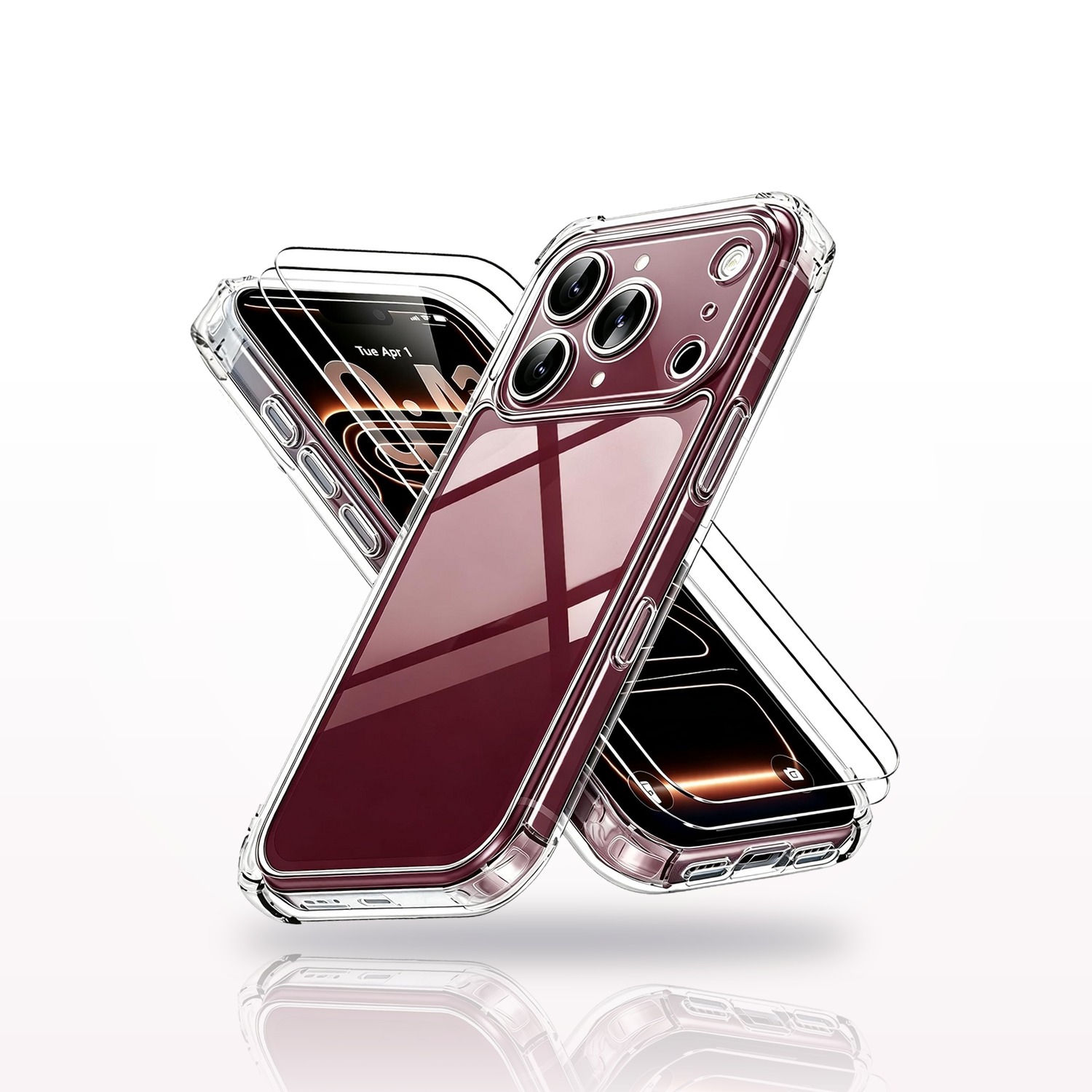Coque antichoc transparente et verre trempé pour iPhone 18 Pro Max Little Boutik