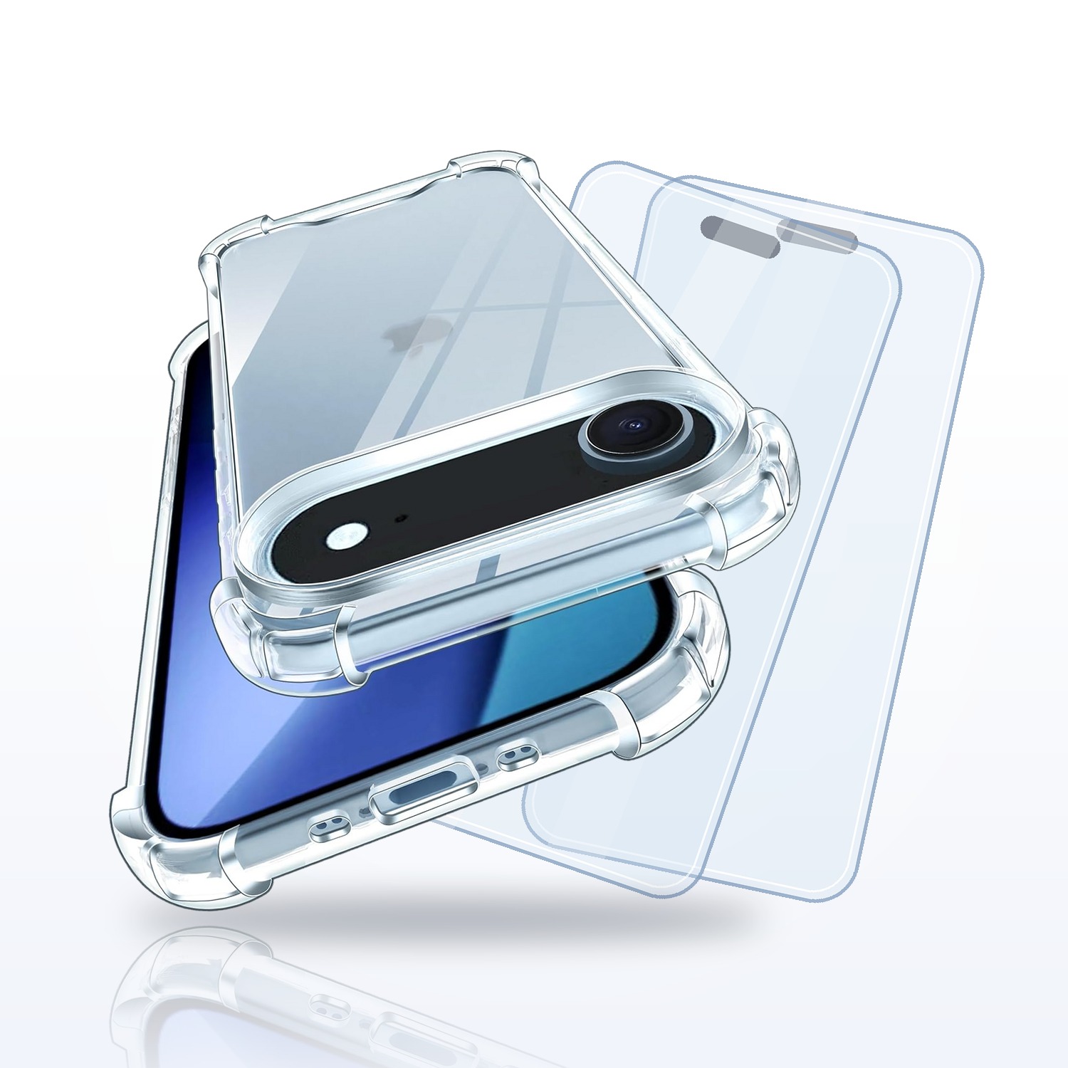 Coque antichoc transparente et 2 verres trempés pour iPhone 17 Air Little Boutik
