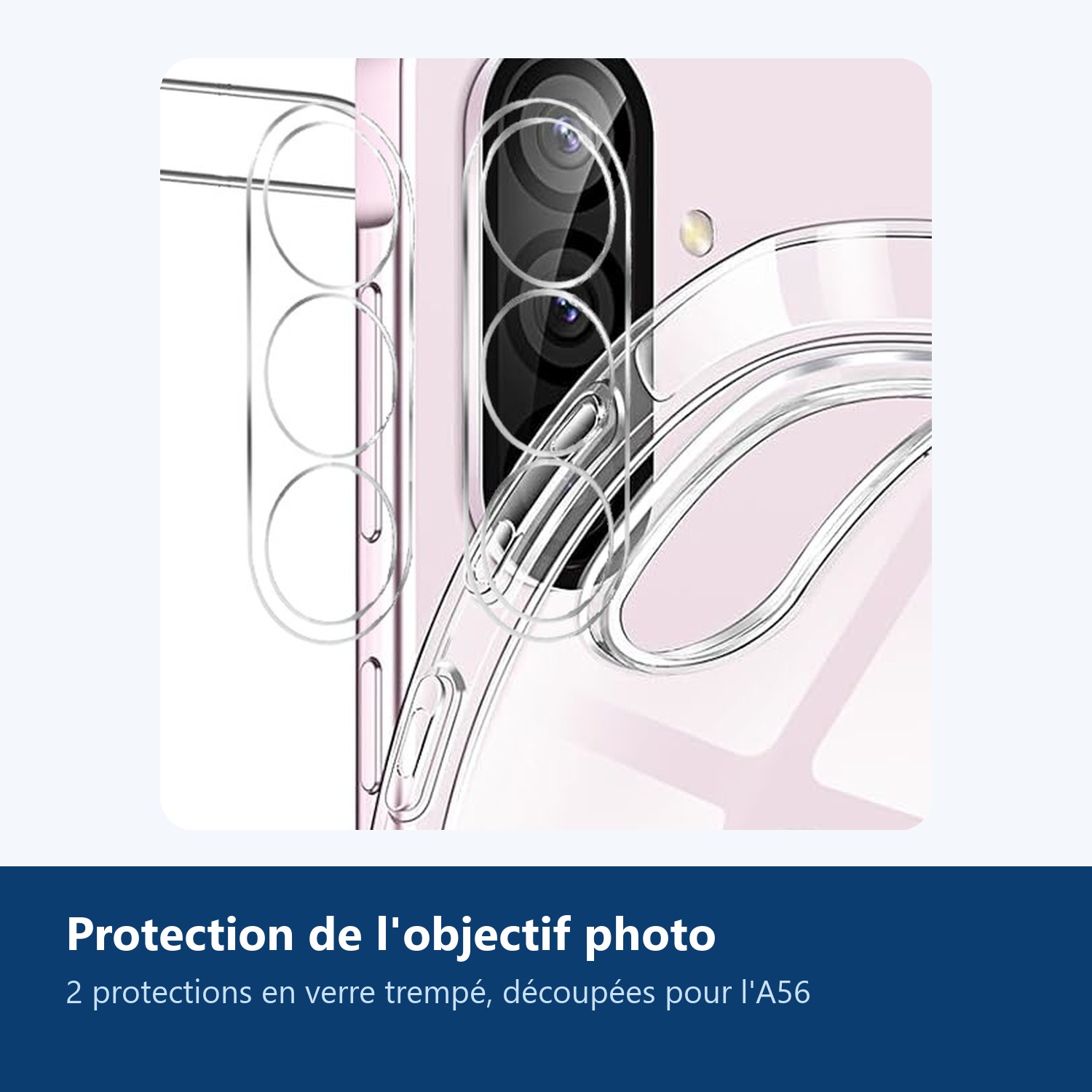 Protections en verre trempé pour lobjectif photo du Galaxy A56