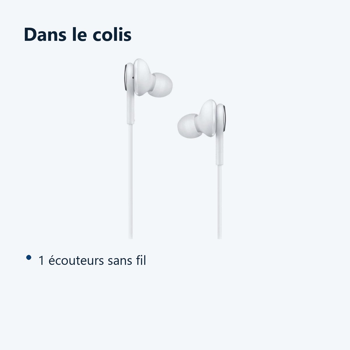 Contenu du colis – Ecouteurs Intra-Auriculaire Blanc Type C -
