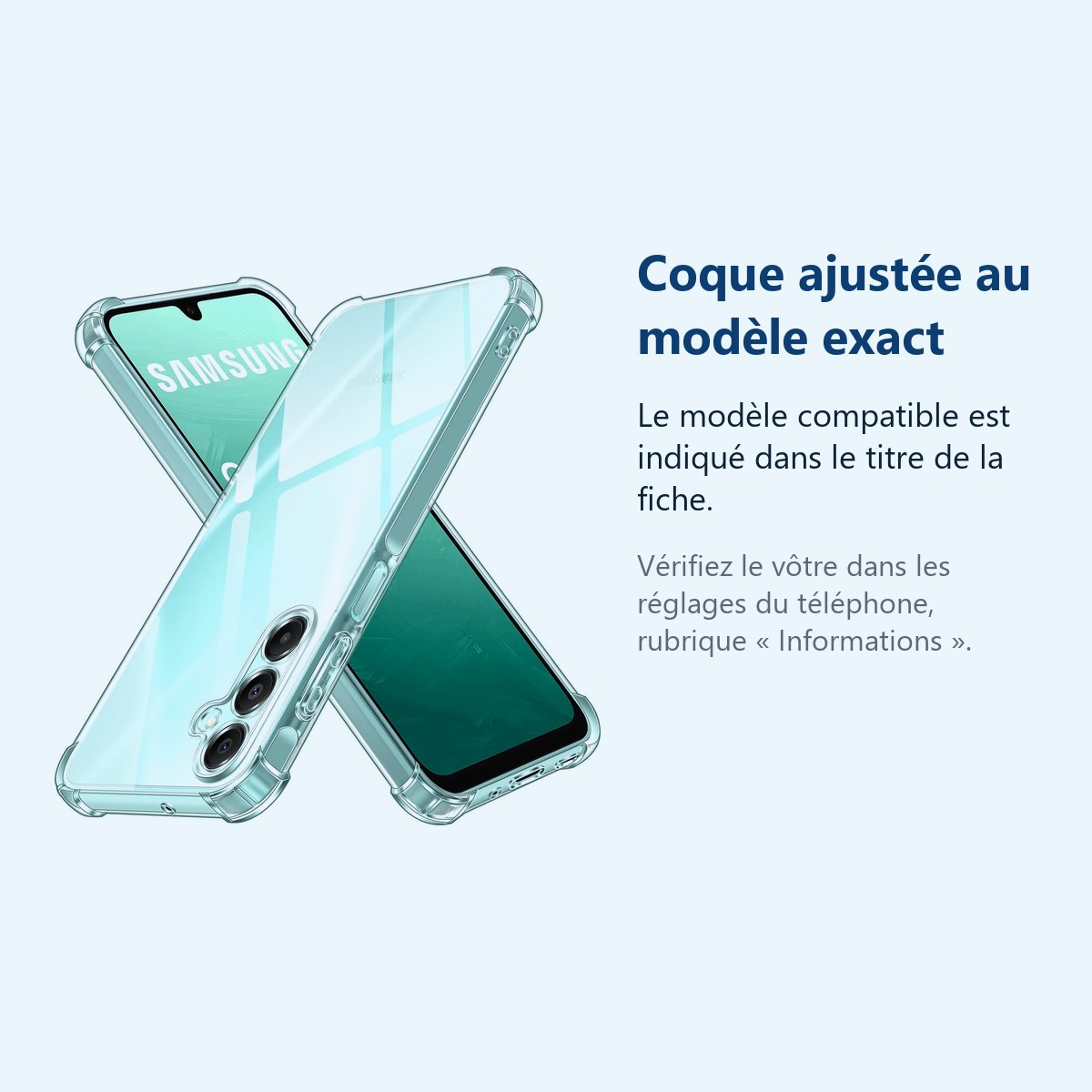 Accessoire ajusté au modèle exact – Coque Pour Samsung Galaxy A16 Silicone Transparente Angles Renforces