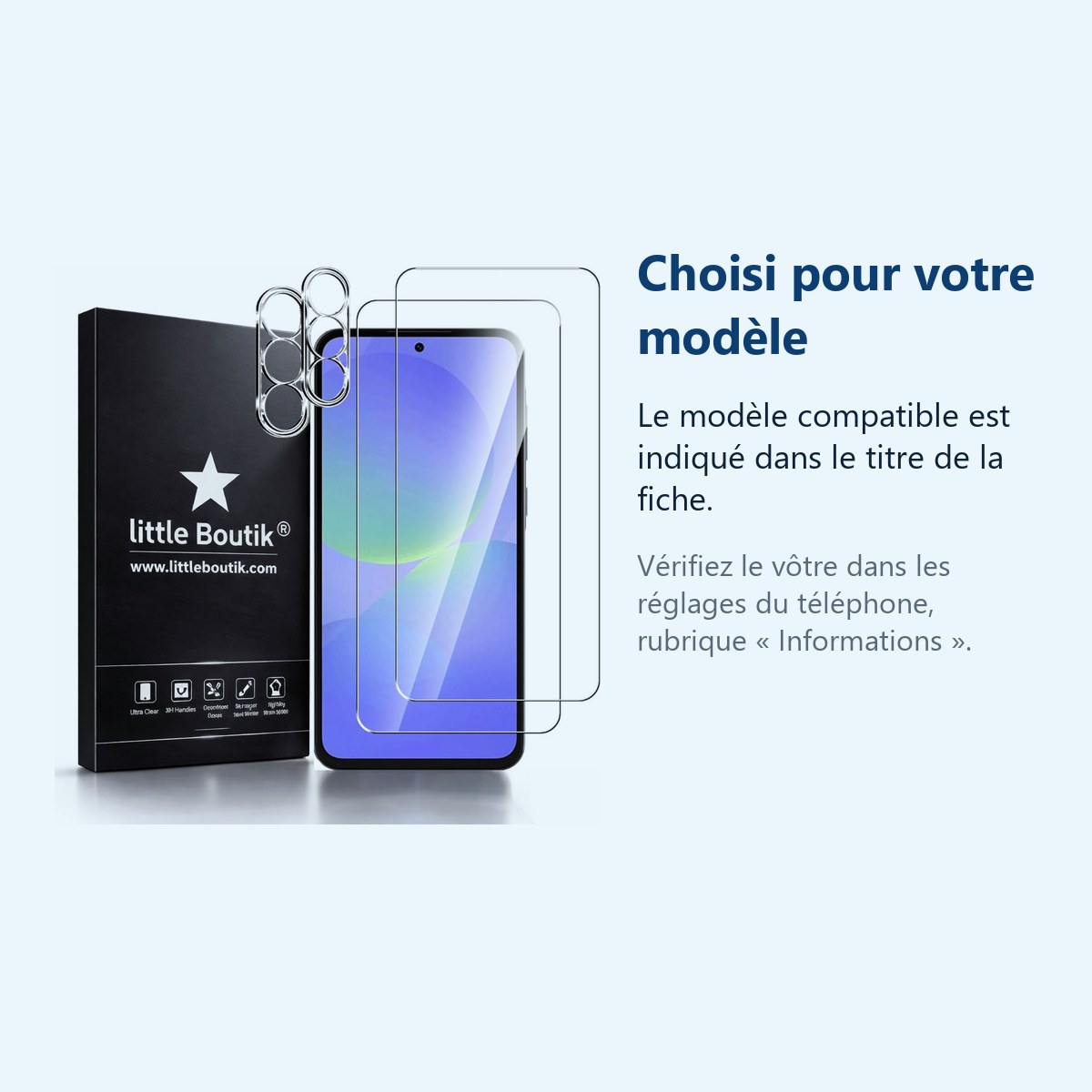 Accessoire ajusté au modèle exact – Verres Trempes et Protections Camera Arriere Transparent X2 Pour Samsung Galaxy A57