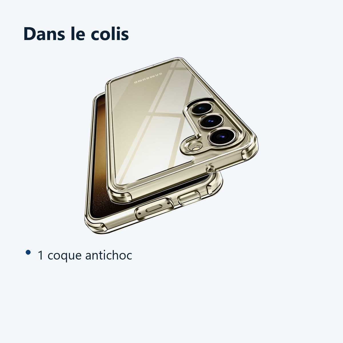 Contenu du colis – Coque antichoc pour Samsung Galaxy S23 Plus (6,6 pouces)