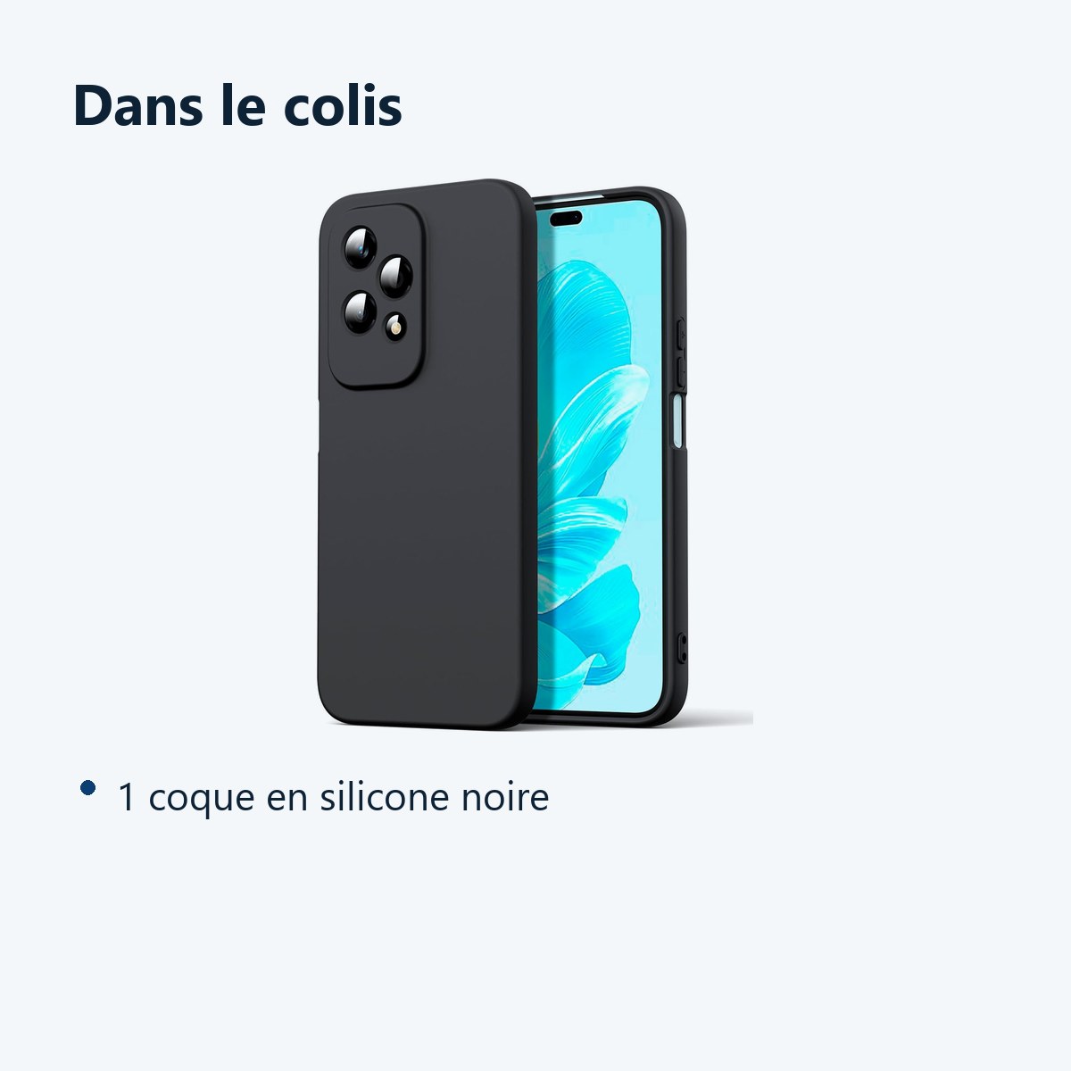 Contenu du colis – Coque Silicone Noir Pour Honor 200 Lite