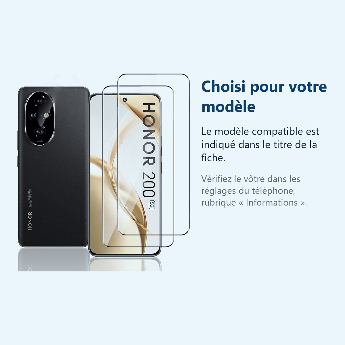 Accessoire ajusté au modèle exact – Verres Trempes X2 Pour Honor 200 5G