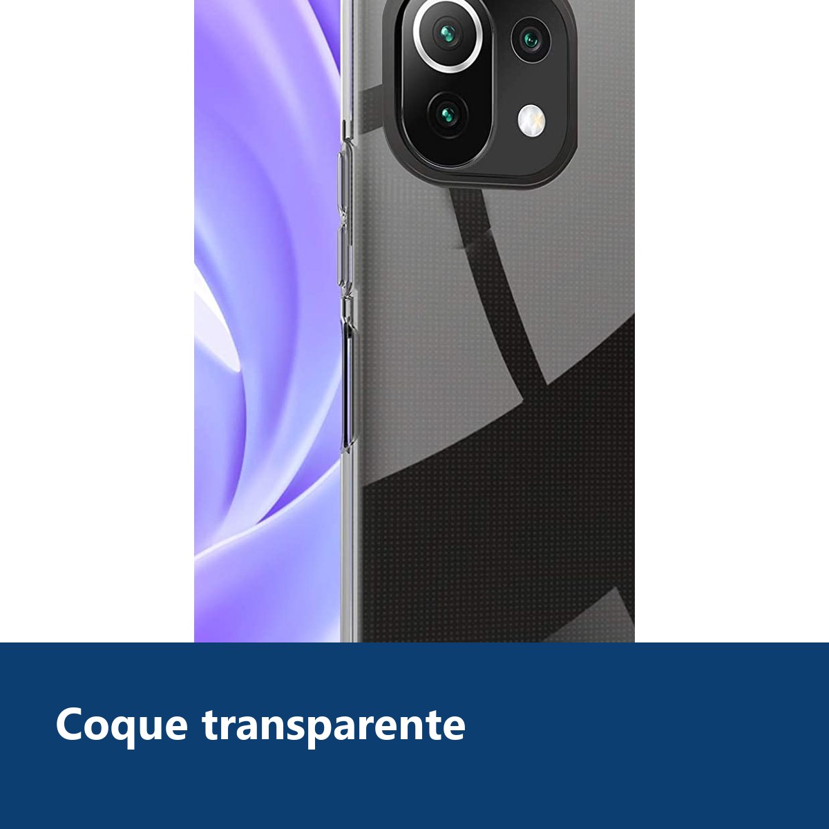 Vue de détail – Coque Silicone Transparente Pour Xiaomi Mi 11 Lite