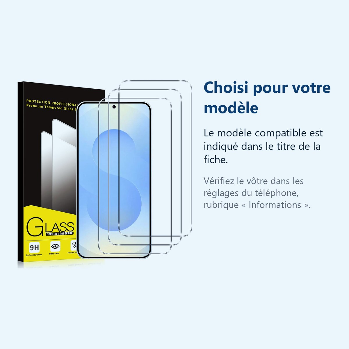 Accessoire ajusté au modèle exact – Verres Trempes X3 Pour Samsung Galaxy S25 FE