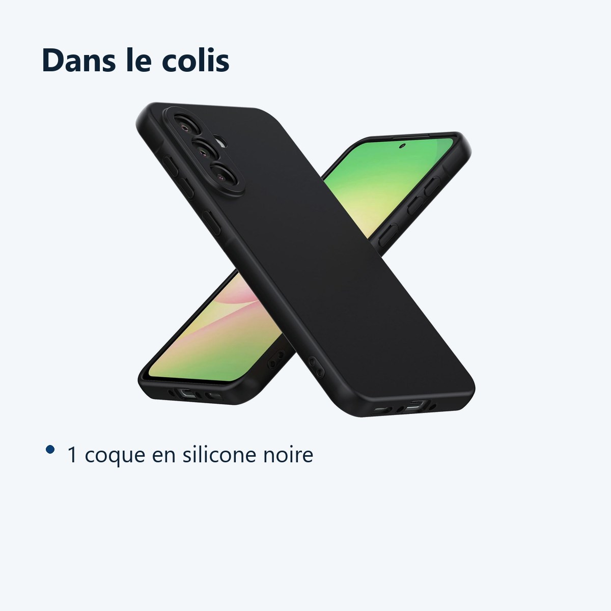 Contenu du colis – Coque Pour Samsung A56 5G Silicone Noir