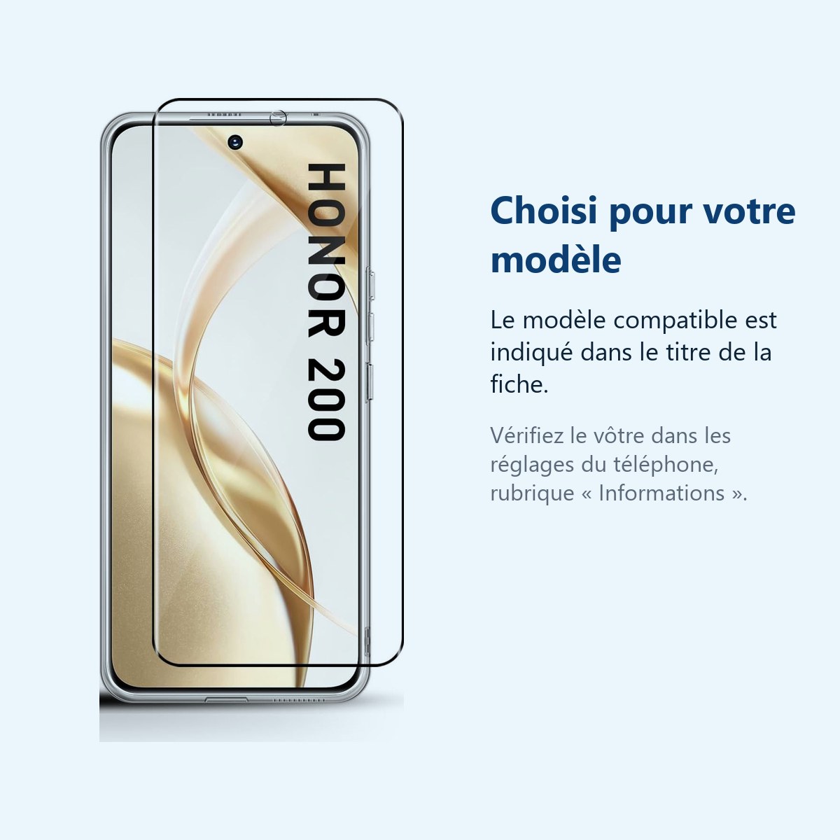 Accessoire ajusté au modèle exact – Verres Trempes Pour Honor 200 5G