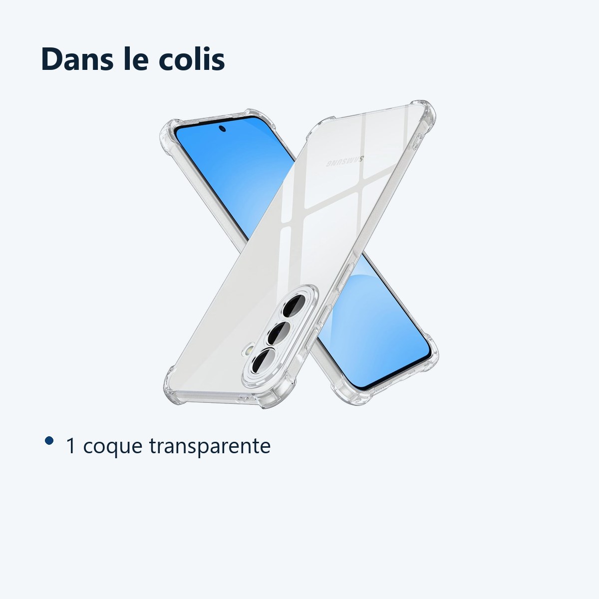 Contenu du colis – Coque Pour Samsung Galaxy A57 5G Silicone Transparente Angles Renforces