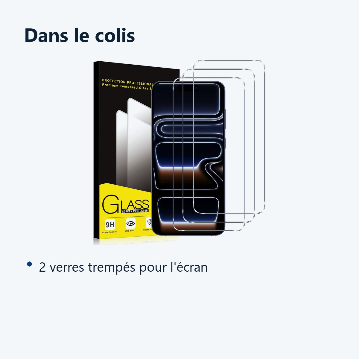 Contenu du colis – Verres Trempes X3 Pour iPhone 17 Pro