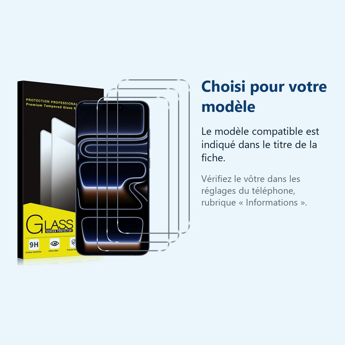 Accessoire ajusté au modèle exact – Verres Trempes X3 Pour iPhone 17 Pro