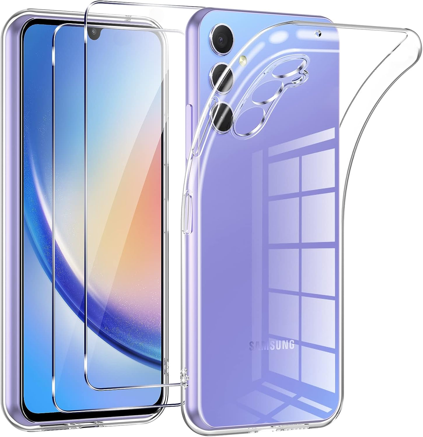 case-silicone-transparente-verre-trempe-x2-samsung-a34-little-boutik