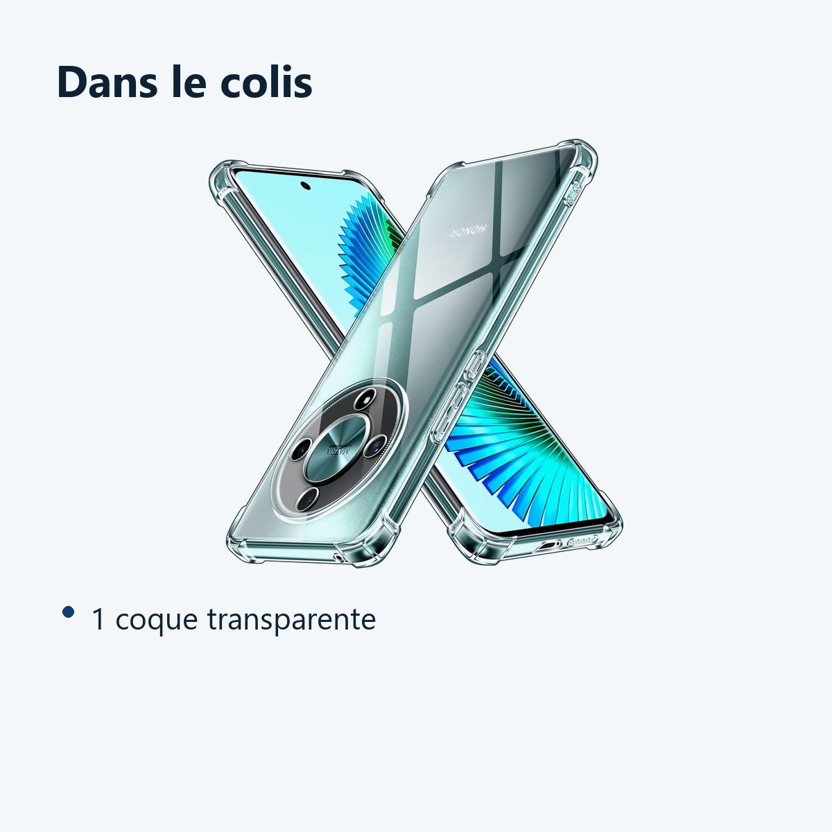 Contenu du colis – Coque Pour Honor Magic 6 Lite 5G Silicone Transparente Angles Renforces