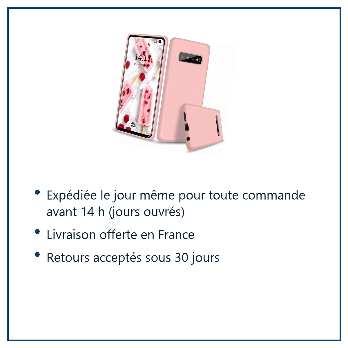 Expédition le jour même, livraison offerte, retours sous 30 jours – Coque Silicone Pour Samsung S10 Plus Couleur Rose Haute P