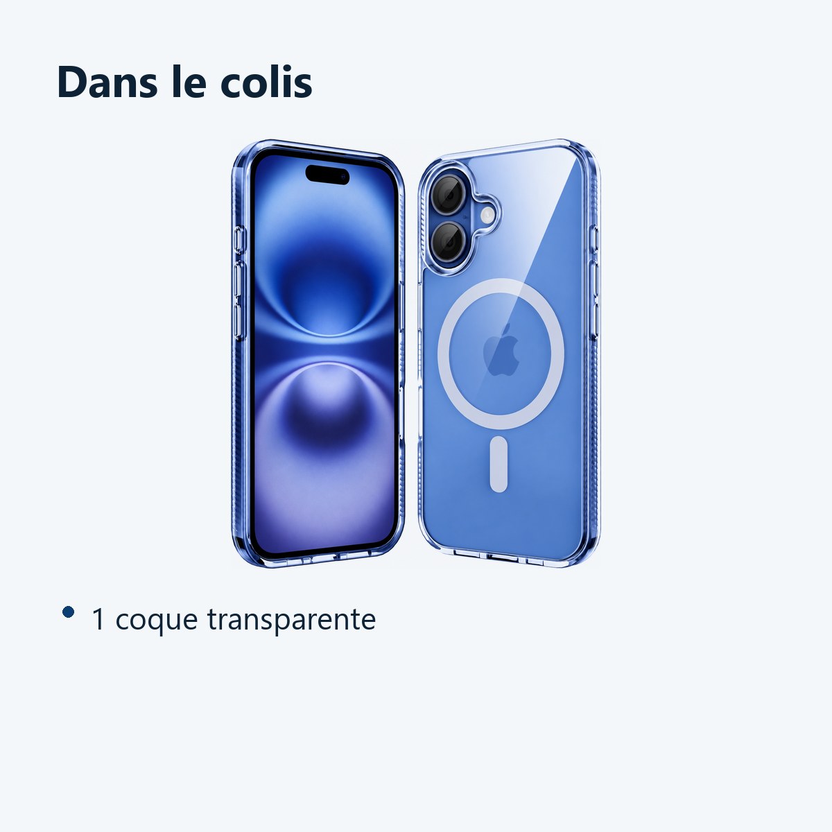 Contenu du colis – Coque de Protection Transparente Compatible Magsafe Pour iPhone 16