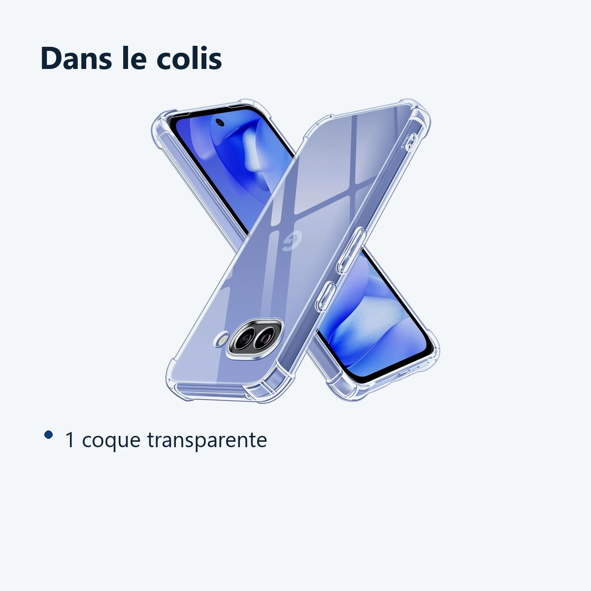 Contenu du colis – Coque Pour Google Pixel 9a Silicone Transparente Angles Renforces