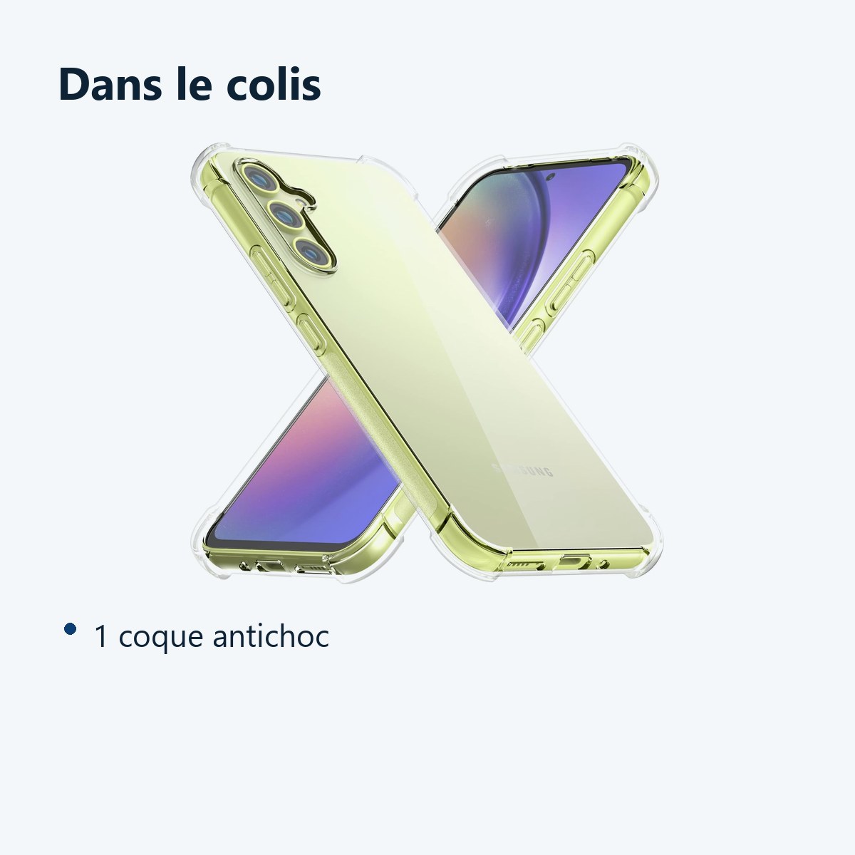 Contenu du colis – Coque antichoc pour Samsung Galaxy A54 5G (6,4 pouces)