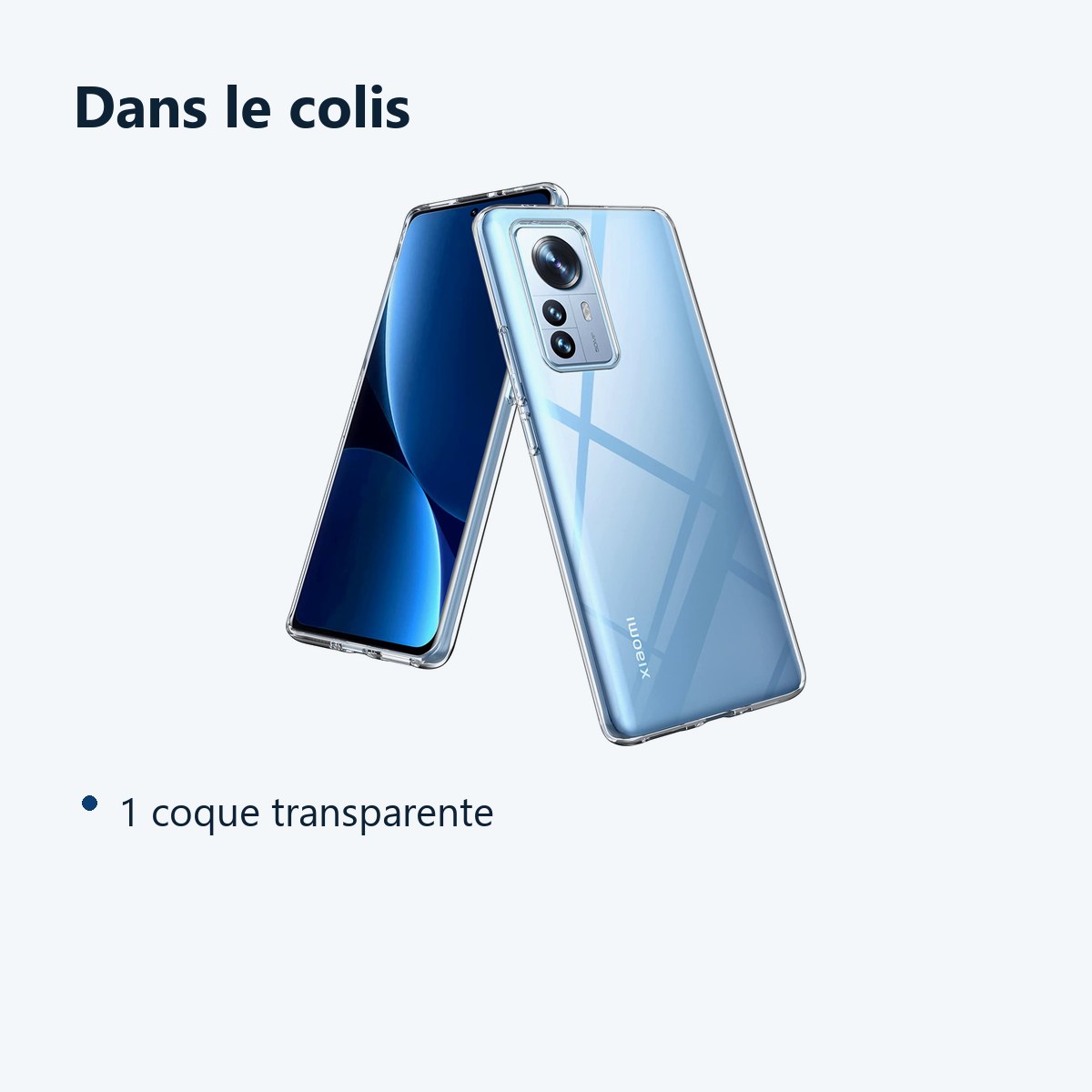 Contenu du colis – Coque Silicone Transparente Pour Xiaomi 12 Pro