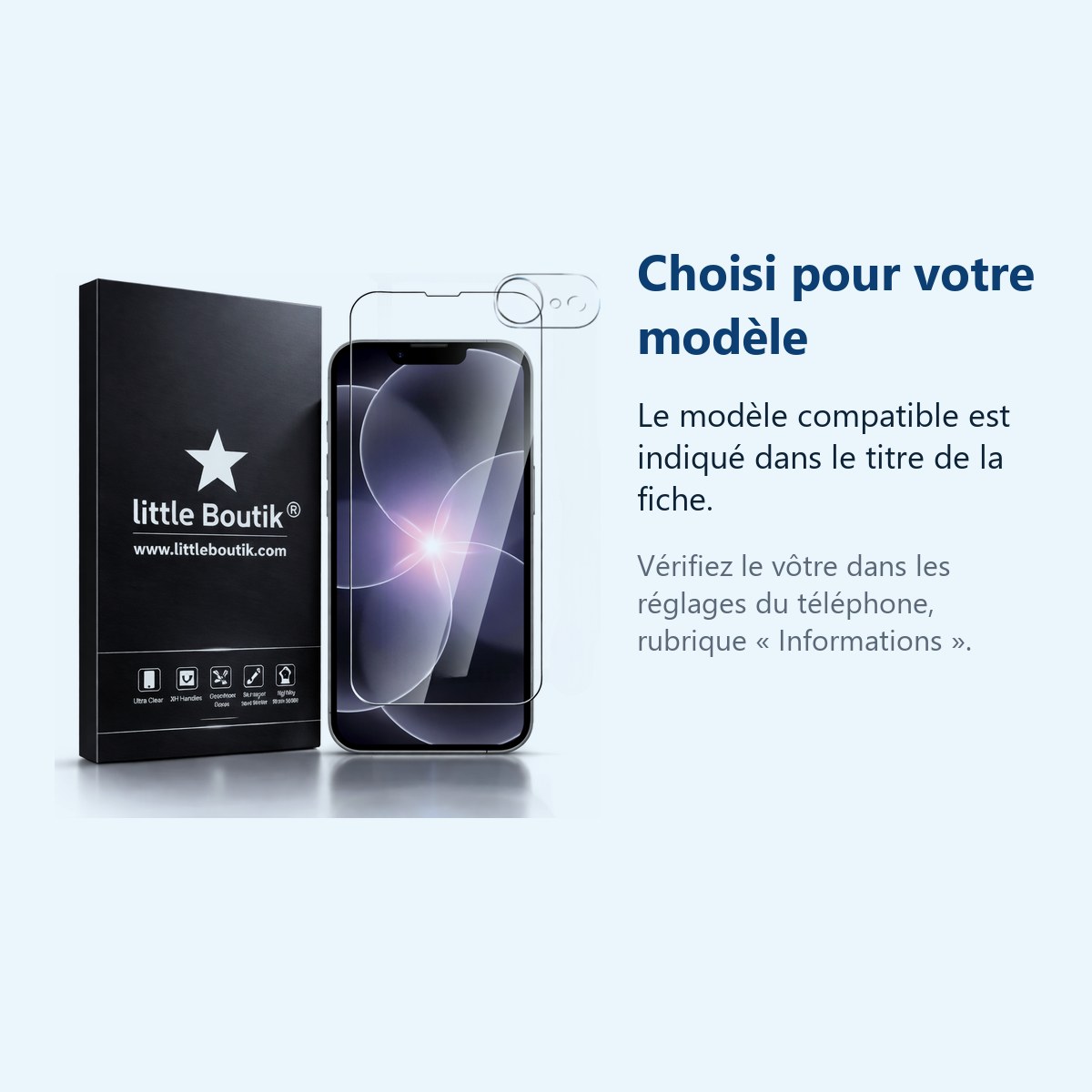 Accessoire ajusté au modèle exact – Verre Trempe et Protection Camera Arriere Transparent Pour iPhone 17e
