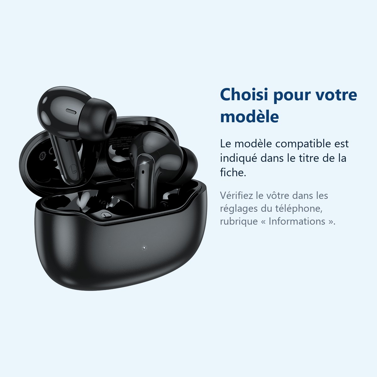 Accessoire ajusté au modèle exact – Ecouteurs Bluetooth Stéreo Noir pour Samsung S21 / S22 / PLUS / ULTRA