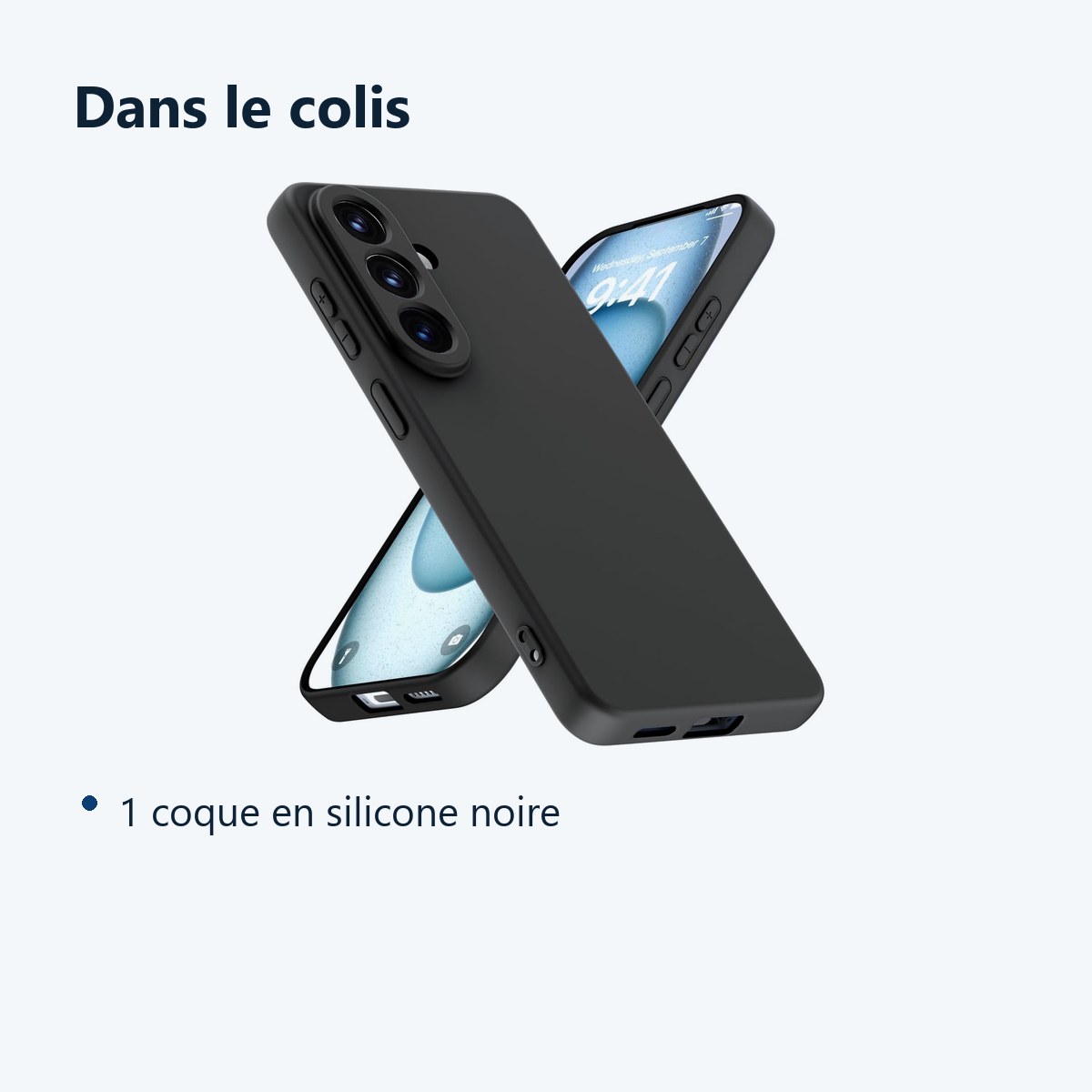 Contenu du colis – Coque Pour Samsung Galaxy S26 Silicone Noir