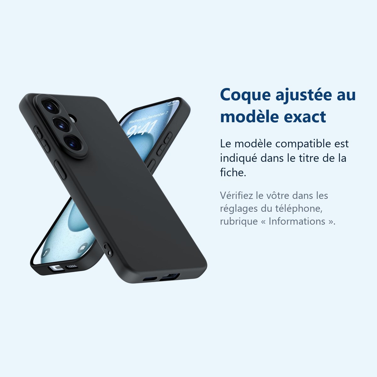 Accessoire ajusté au modèle exact – Coque Pour Samsung Galaxy S26 Silicone Noir