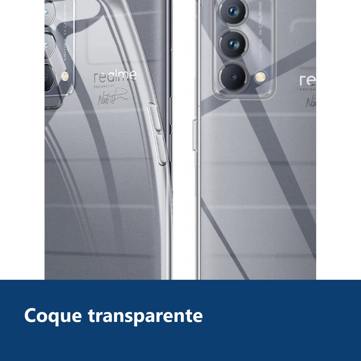 Vue de détail – Coque Silicone Transparente Pour Realme GT Master