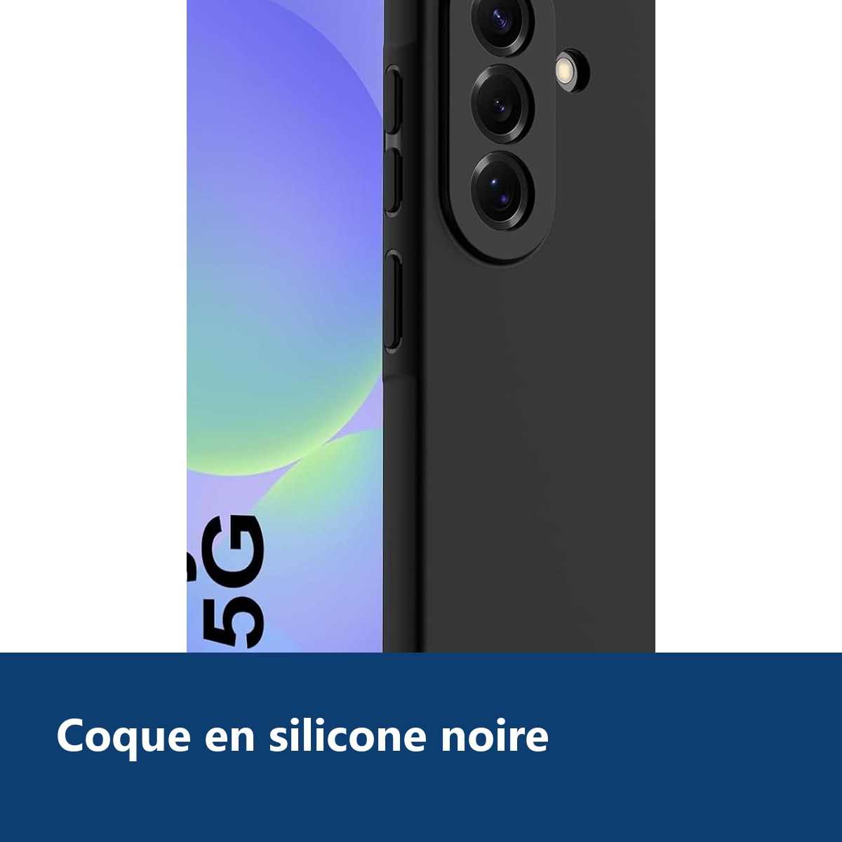 Vue de détail – Coque Pour Samsung A37 5G Silicone Noir