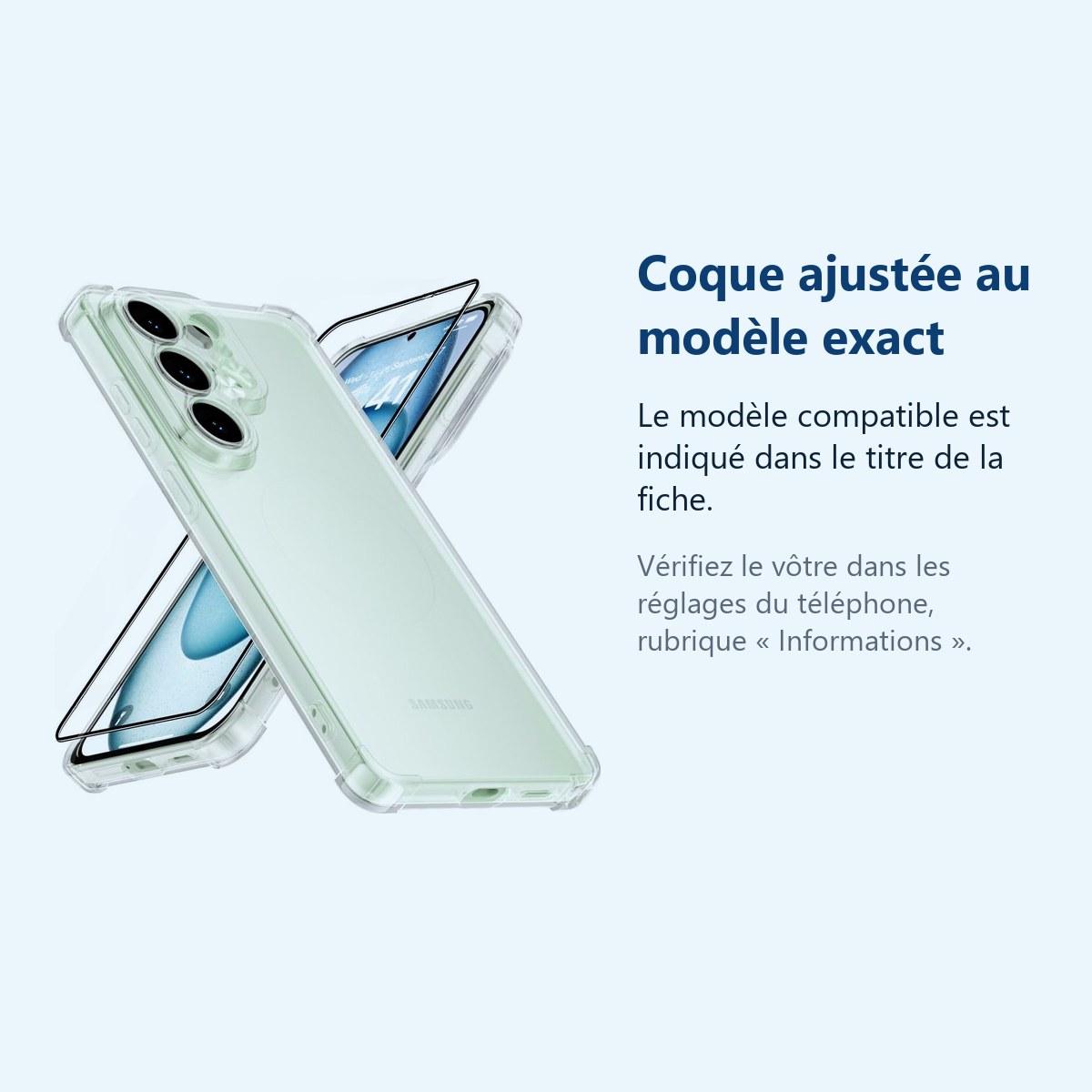 Accessoire ajusté au modèle exact – Coque Pour Samsung Galaxy S26 Ultra Silicone Transparente Angles Renforces + Verre Trempe