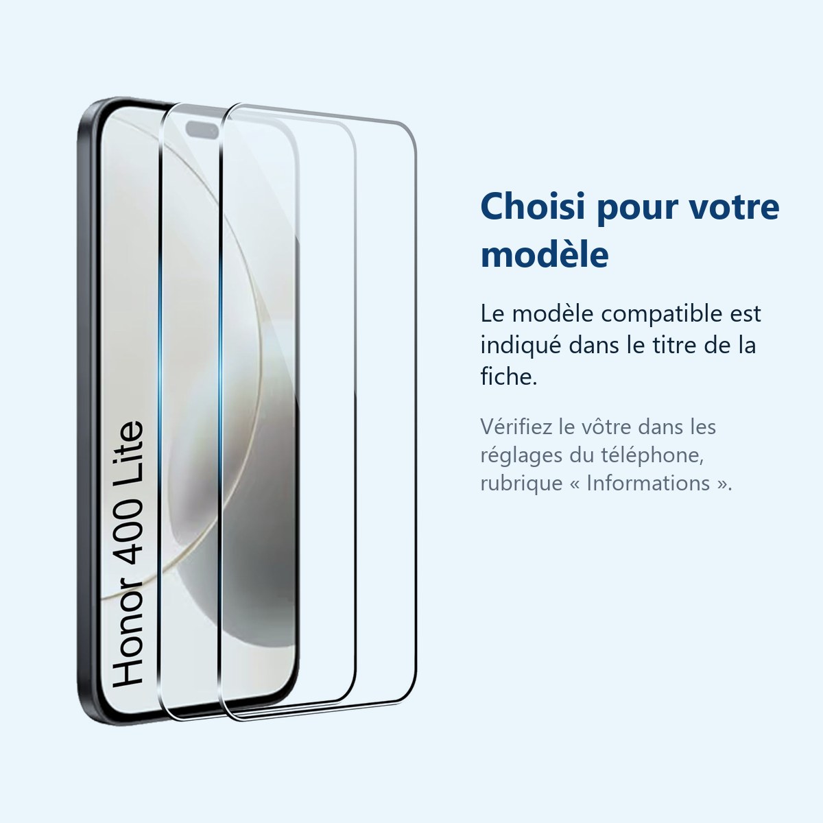 Accessoire ajusté au modèle exact – Verres Trempes X2 Pour Honor 400 Lite