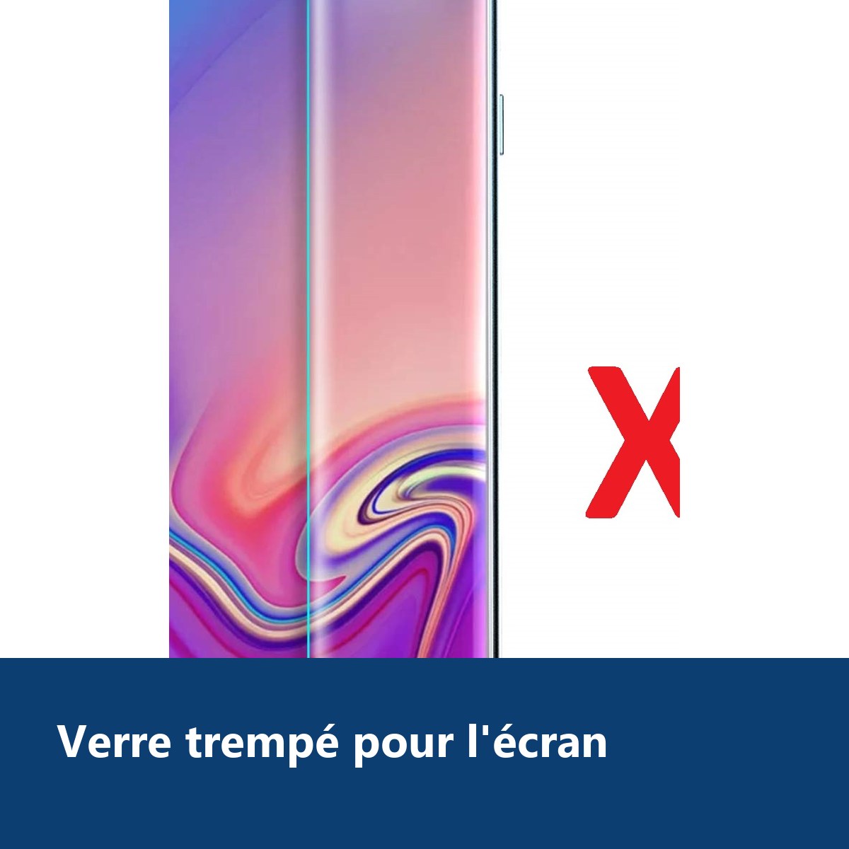 Vue de détail – X2 Verre trempé Incurvé Samsung Galaxy S10 Plus Couverture Complète Protection Ecran Protecteur décran Ultra