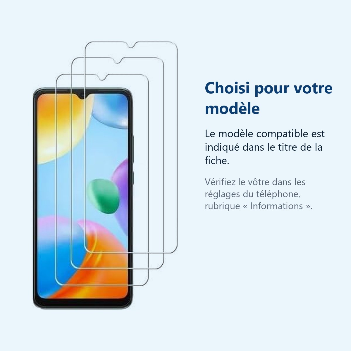 Accessoire ajusté au modèle exact – Verres Trempes X3 Pour Xiaomi Redmi 13C / Poco C65