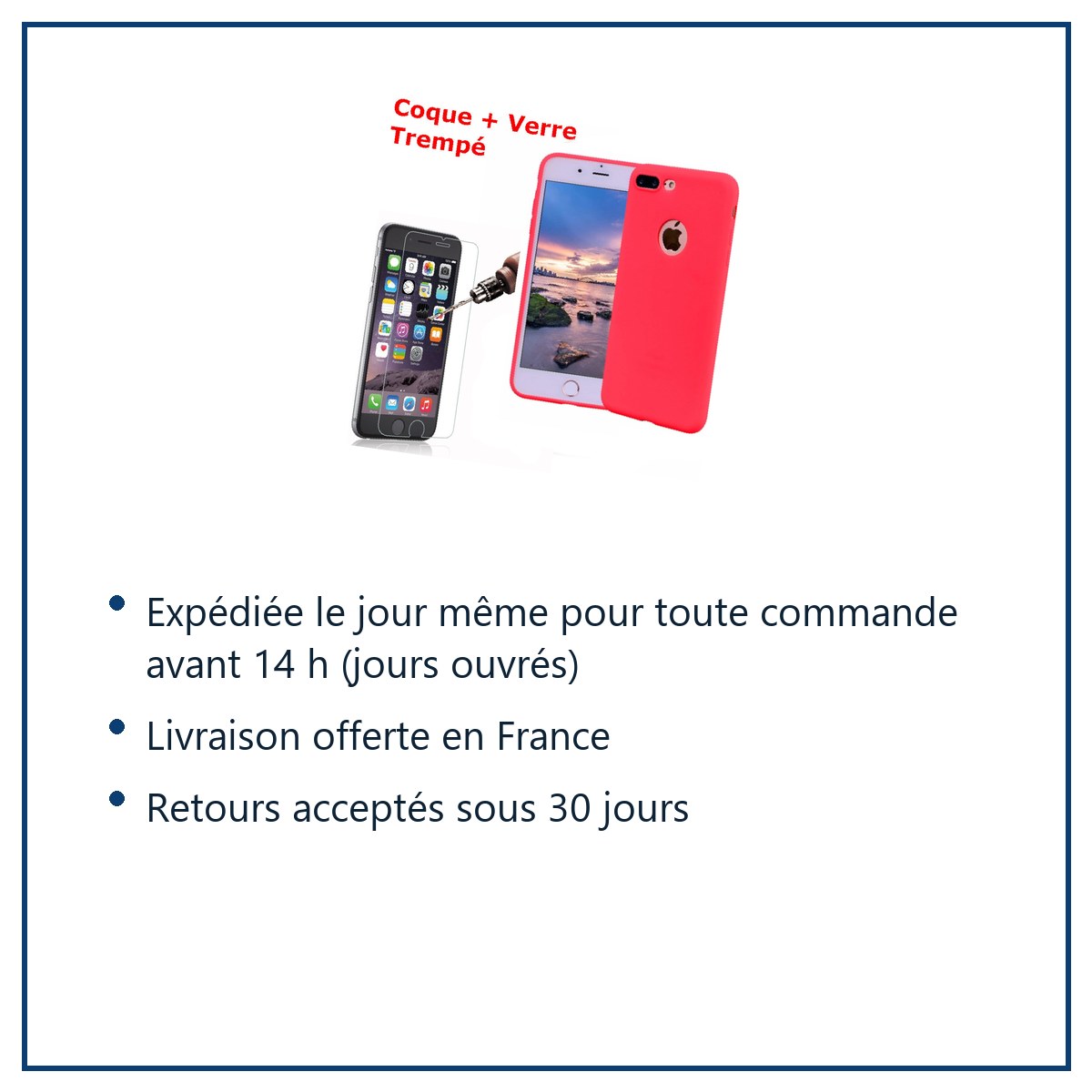 Expédition le jour même, livraison offerte, retours sous 30 jours – Coque Silicone pour iPhone Xr Rouge Antichoc + 2 Verres T