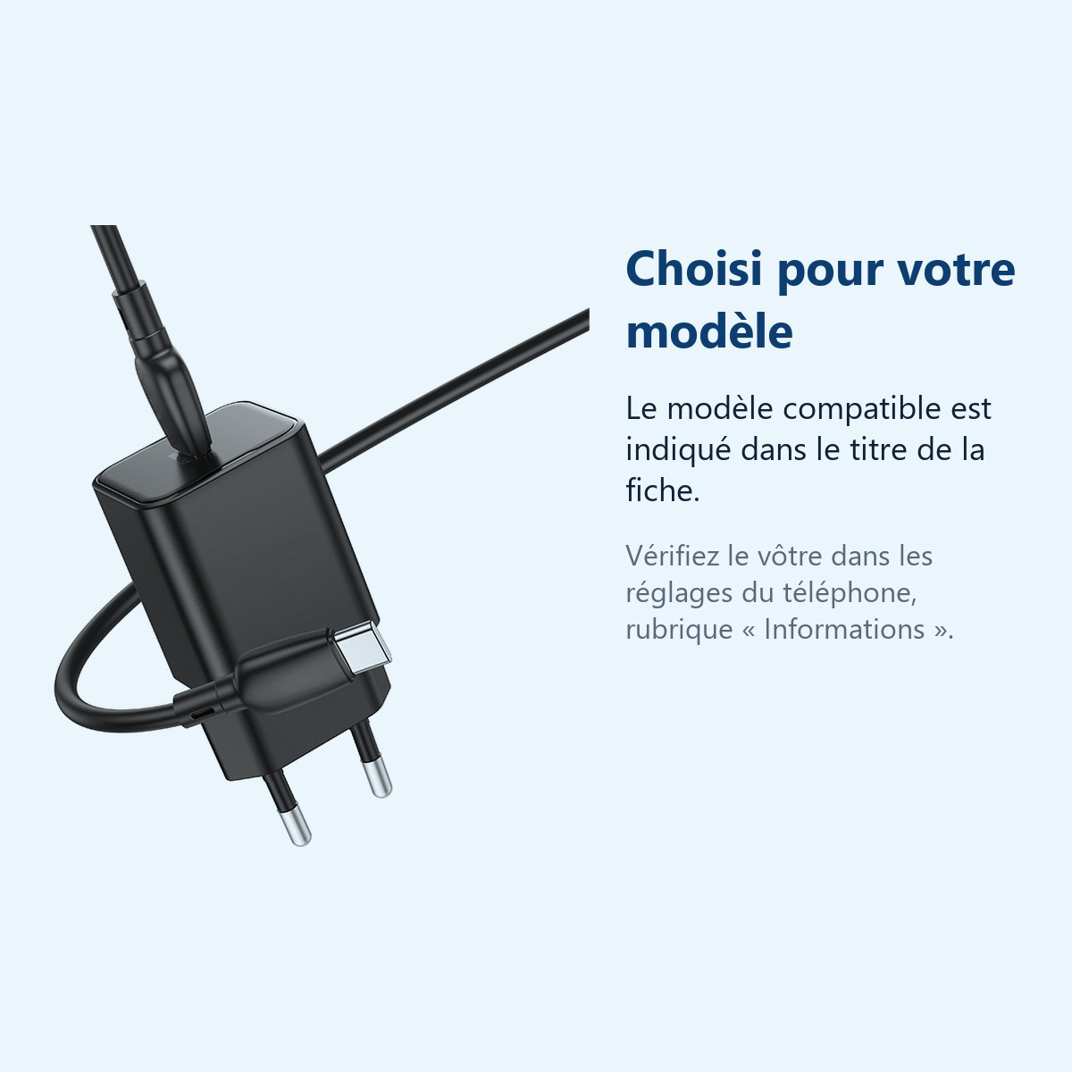 Accessoire ajusté au modèle exact – Chargeur Noir Rapide 30W + Cable USB C pour Samsung S25 / S24 / S23 / S22 / Plus / Ultra