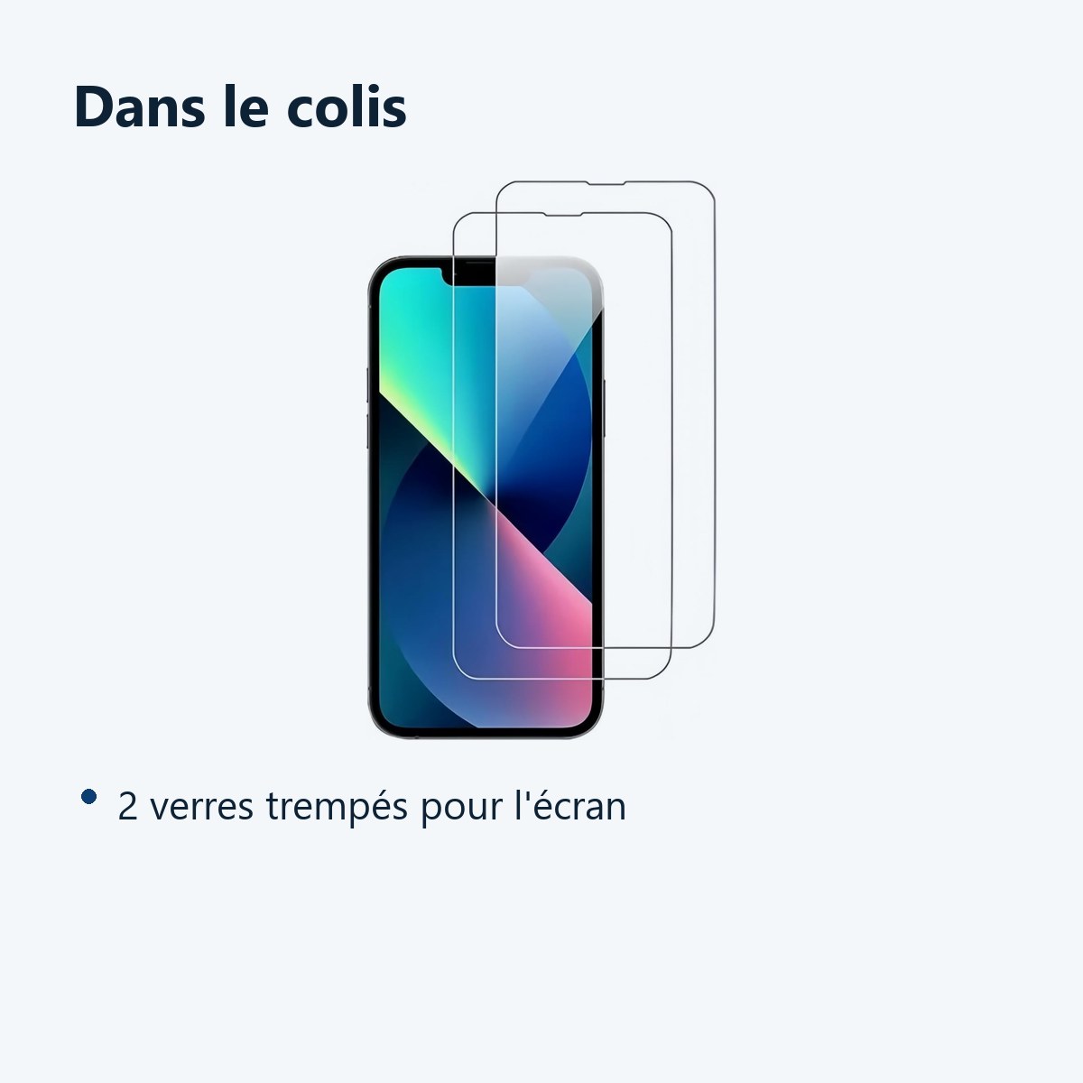 Contenu du colis – Verres Trempes X2 Pour iPhone 13 / iPhone 13 Pro