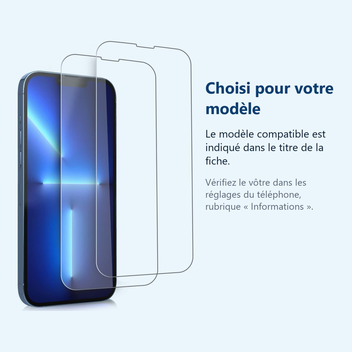 Accessoire ajusté au modèle exact – Verres Trempes X2 Pour iPhone 13 Mini