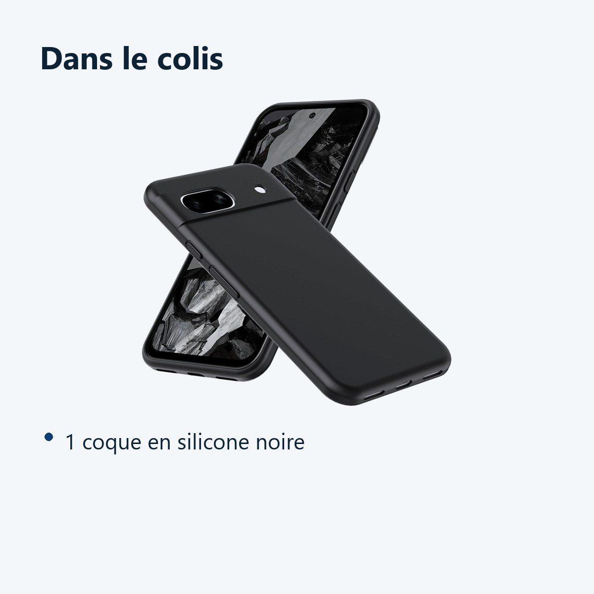 Contenu du colis – Coque Pour Google Pixel 8a Silicone Noir