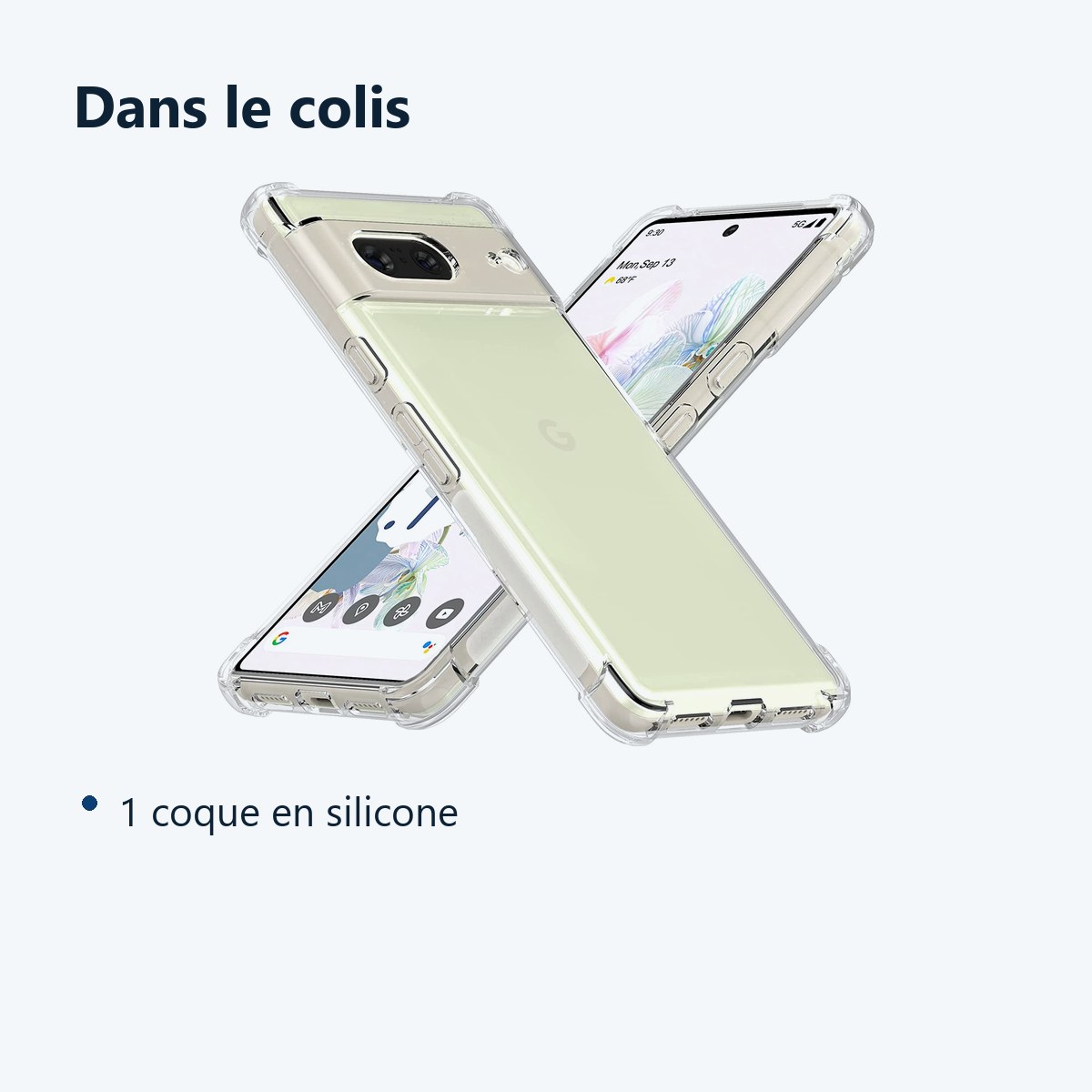 Contenu du colis – Coque Silicone Angles Renforces Pour Google Pixel 7 5G