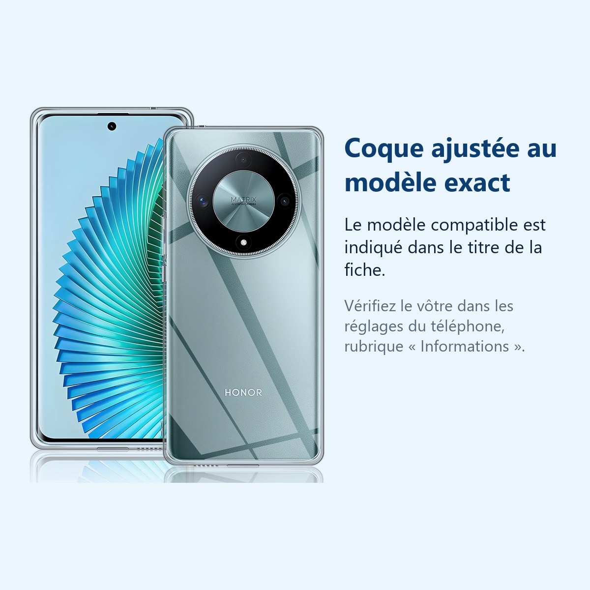 Accessoire ajusté au modèle exact – Coque Silicone Transparente Pour Honor Magic 6 Lite 5G