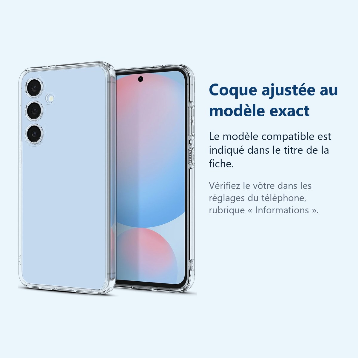 Accessoire ajusté au modèle exact – Coque Silicone Transparente Pour Samsung Galaxy S24 FE