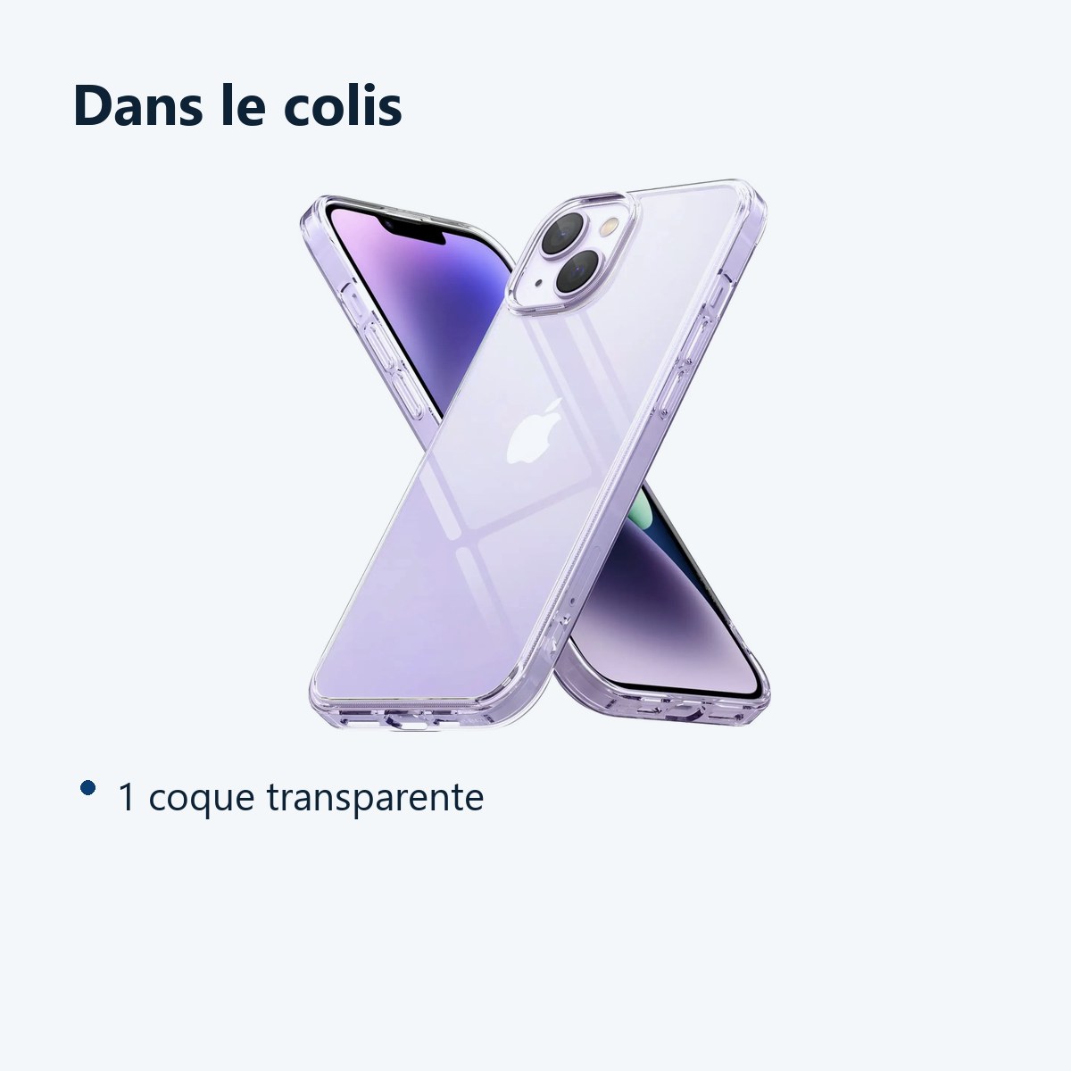 Contenu du colis – Coque Silicone Transparente Pour Apple iPhone 14 Plus
