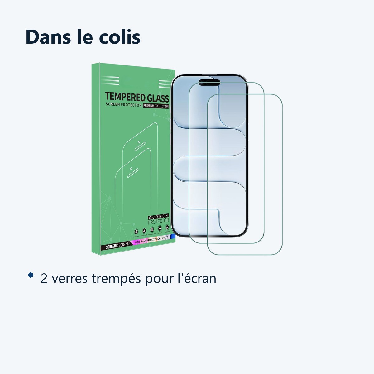 Contenu du colis – Verres Trempes X2 Pour iPhone 17 Air