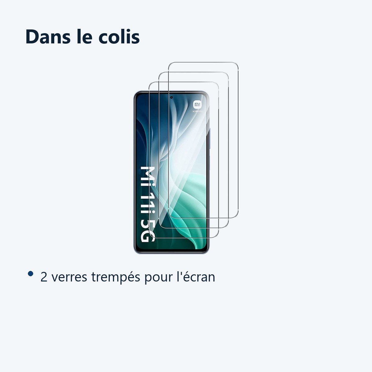 Contenu du colis – Verres Trempes X3 Pour Xiaomi Mi 11i