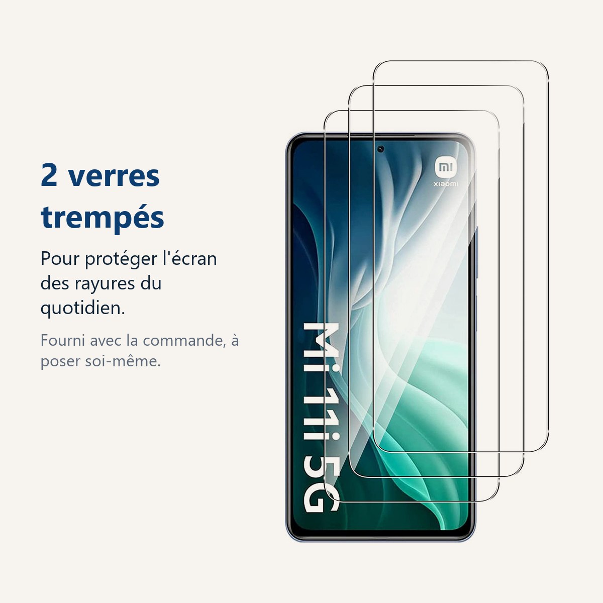 Verre trempé pour protéger lécran – Verres Trempes X3 Pour Xiaomi Mi 11i