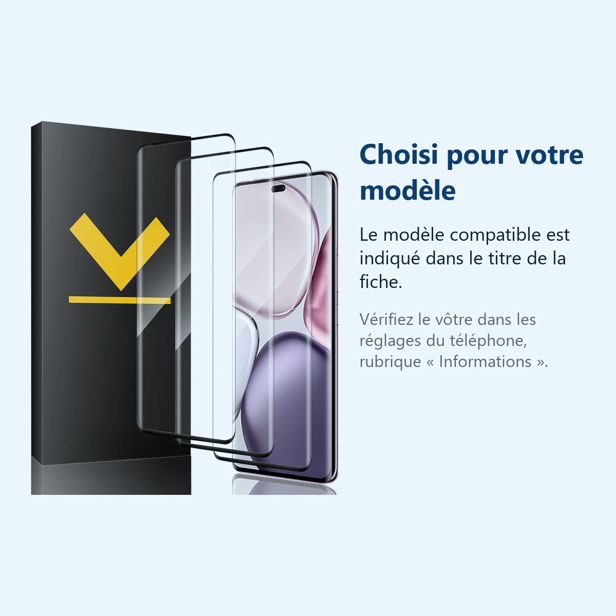 Accessoire ajusté au modèle exact – Verres Trempes X3 Pour Honor Magic 7 Lite 5G