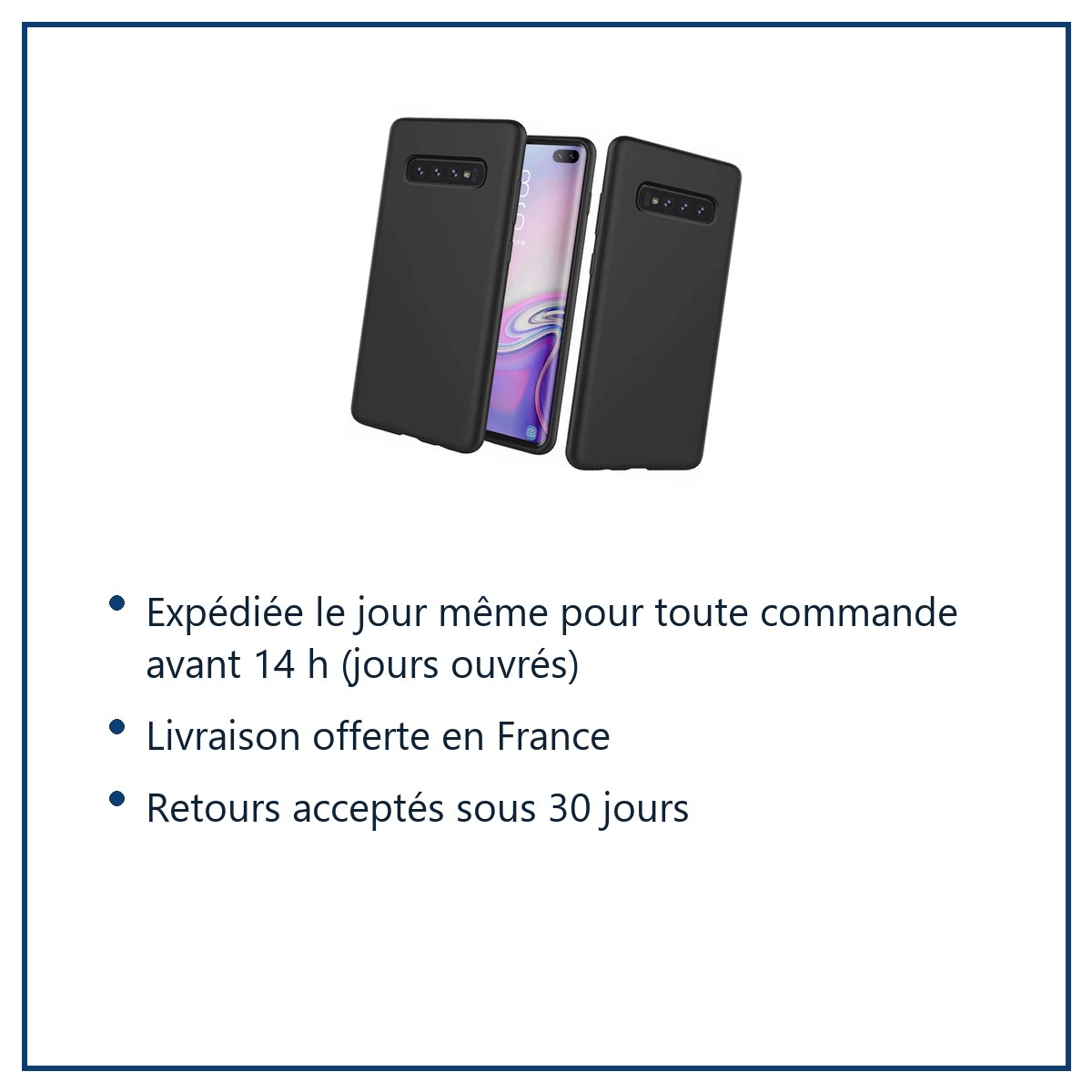 Expédition le jour même, livraison offerte, retours sous 30 jours – Coque Silicone Pour Samsung S10 Couleur Noir Haute Protec