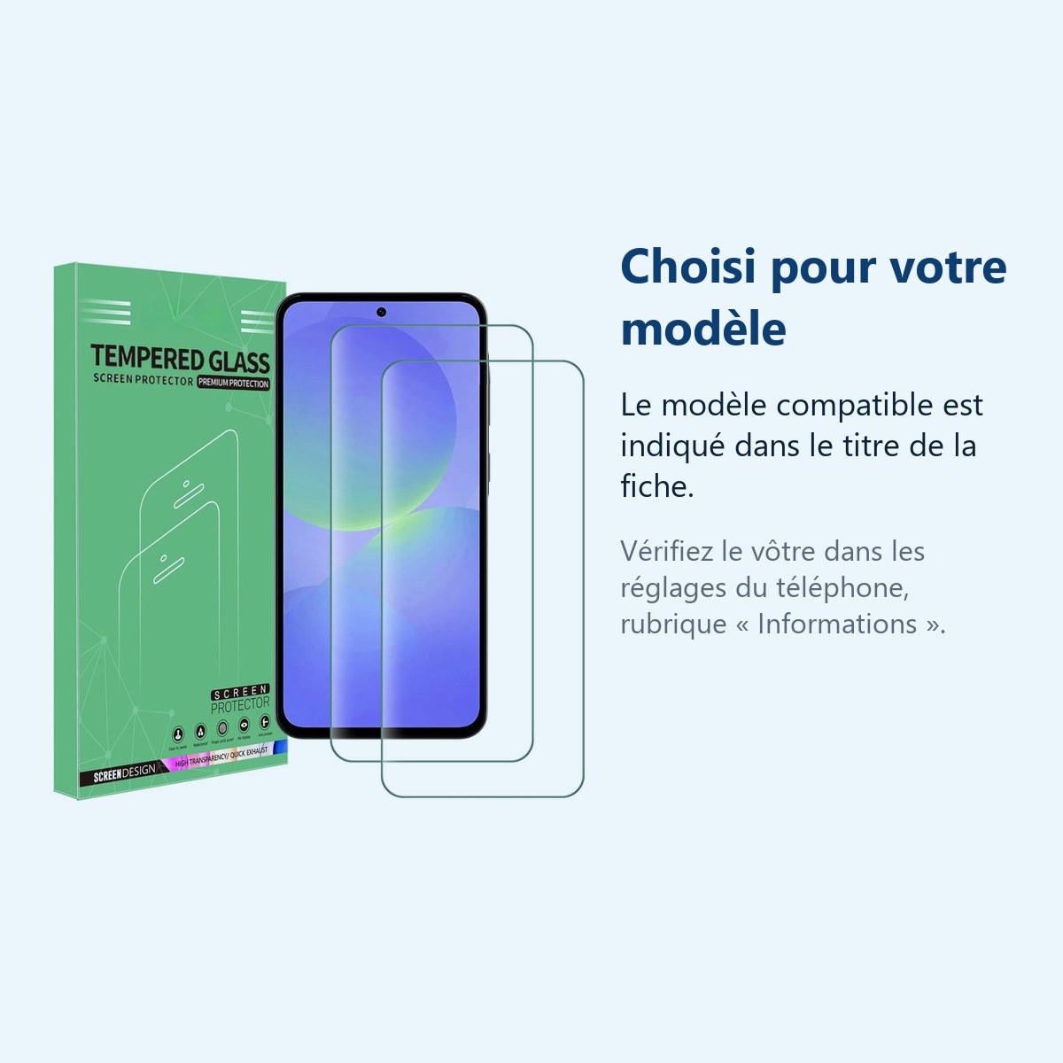 Accessoire ajusté au modèle exact – Verres Trempes X2 Pour Samsung Galaxy A36 5G