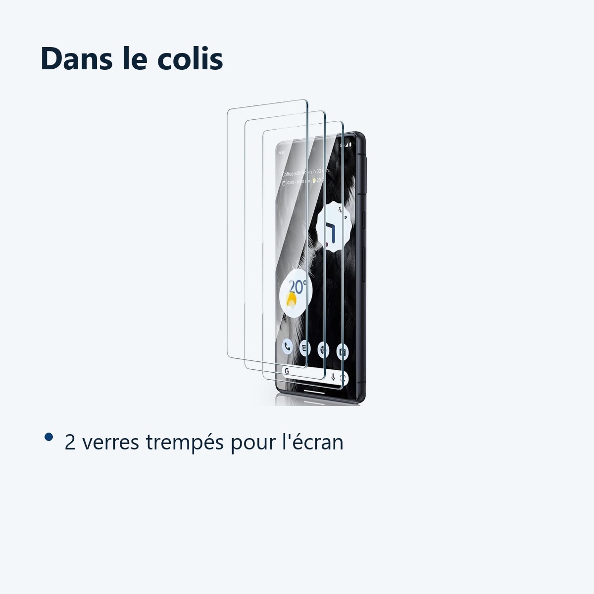 Contenu du colis – Verres Trempes X3 Pour Google Pixel 8