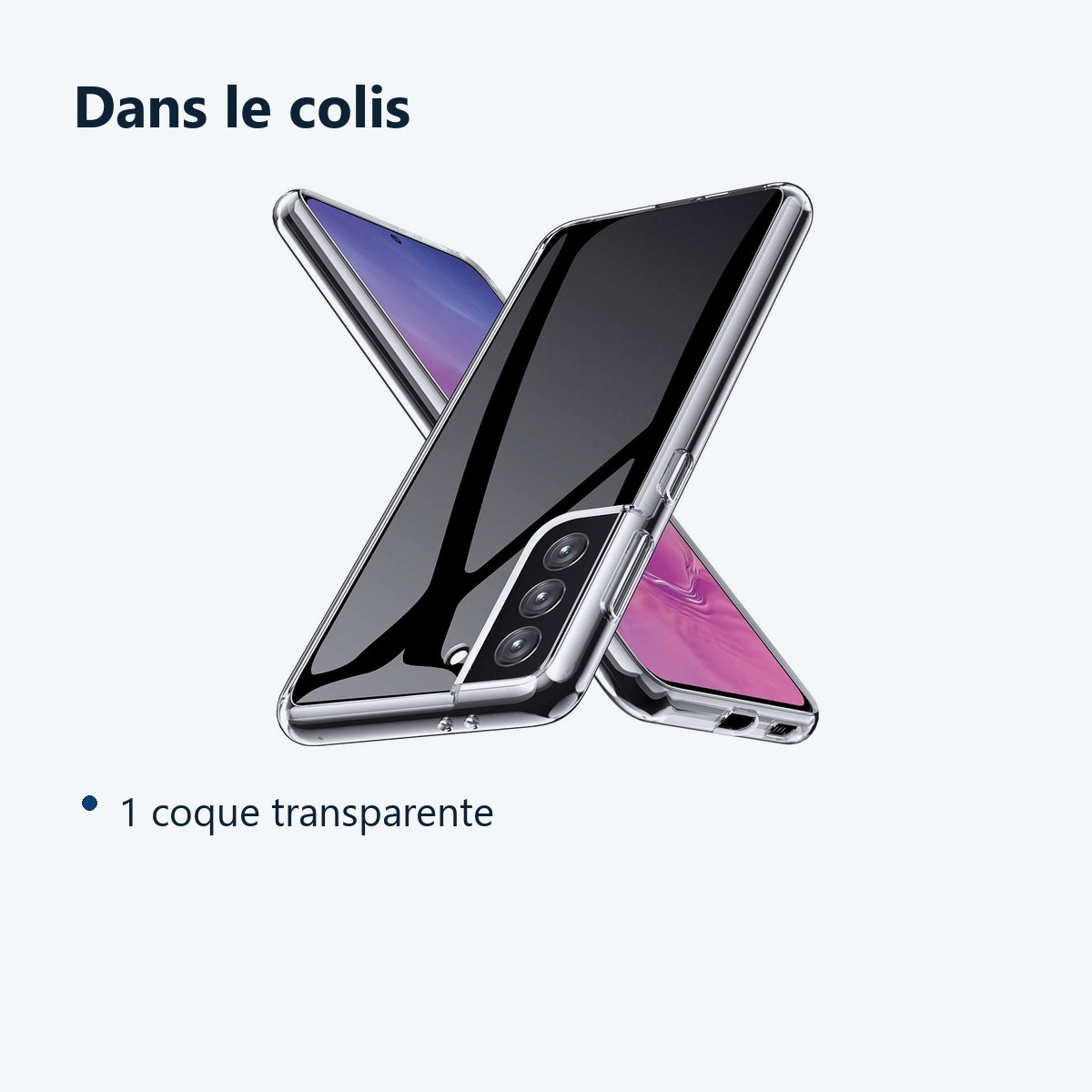 Contenu du colis – Coque Silicone Transparente Pour Samsung Galaxy S21 5G